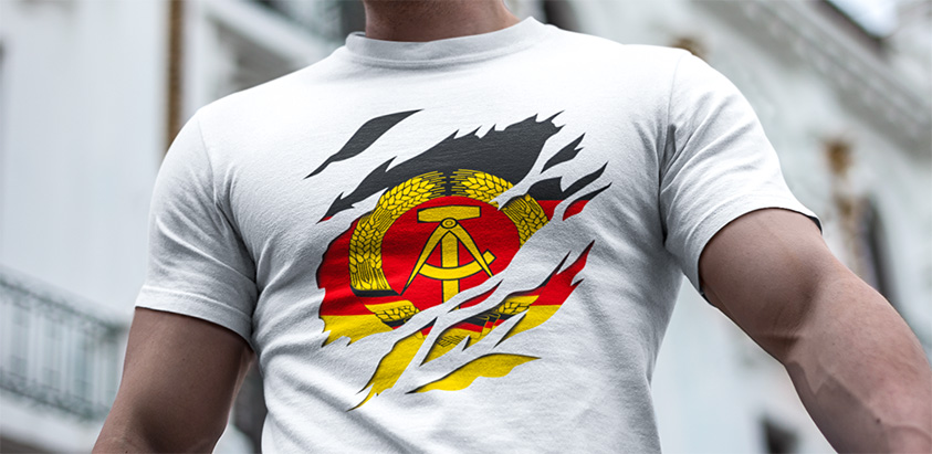 amazon bestellen Deutsche Demokratische Republik DDR Fahne flagge und Wappen T shirt