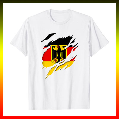 amazon kaufen Deutschland Fahne flagge und Wappen mit Kratzspureneffekt T shirt