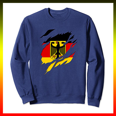 amazon kaufen Deutschland Fahne flagge und Wappen mit Kratzspureneffekt sweatshirt pullover
