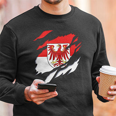 amazon kaufen Land Brandenburg Deutsche Fahne und Wappen Sweatshirt pullover