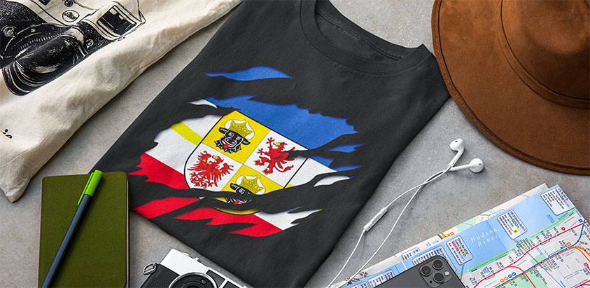 amazon bestellen Land Mecklenburg Vorpommern Deutsche Fahne flagge und Wappen T shirt