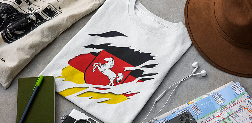 amazon bestellen Land Niedersachsen Deutsche Fahne flagge und Wappen T shirt