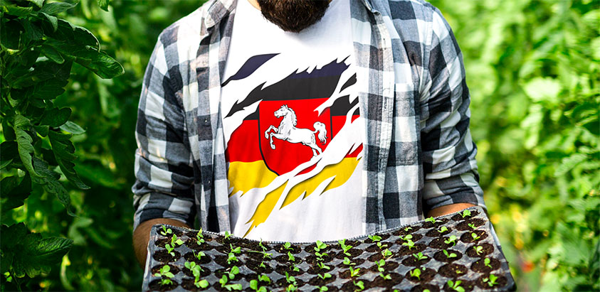 amazon bestellen Land Niedersachsen Deutsche Fahne flagge und Wappen T shirt
