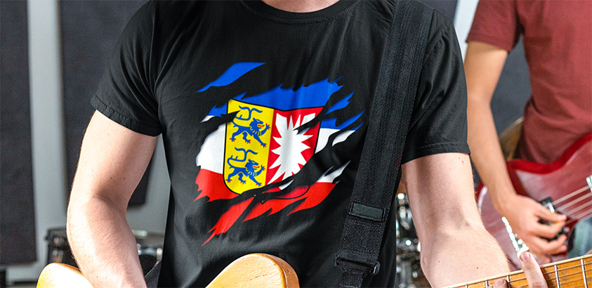 amazon bestellen Land Schleswig Holstein Deutsche Fahne flagge und Wappen T shirt 