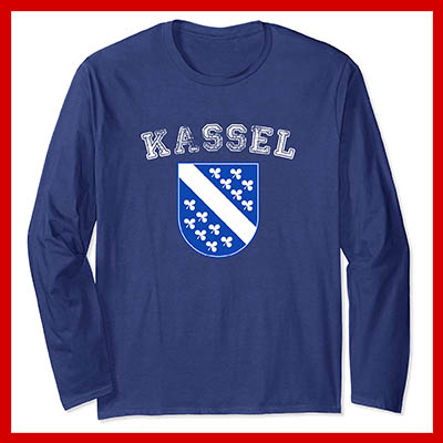 amazon bestellen Stadt Kassel Fahne flagge und Wappen Langarmshirt