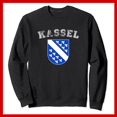 amazon bestellen Stadt Kassel Fahne flagge und Wappen sweatshirt pullover