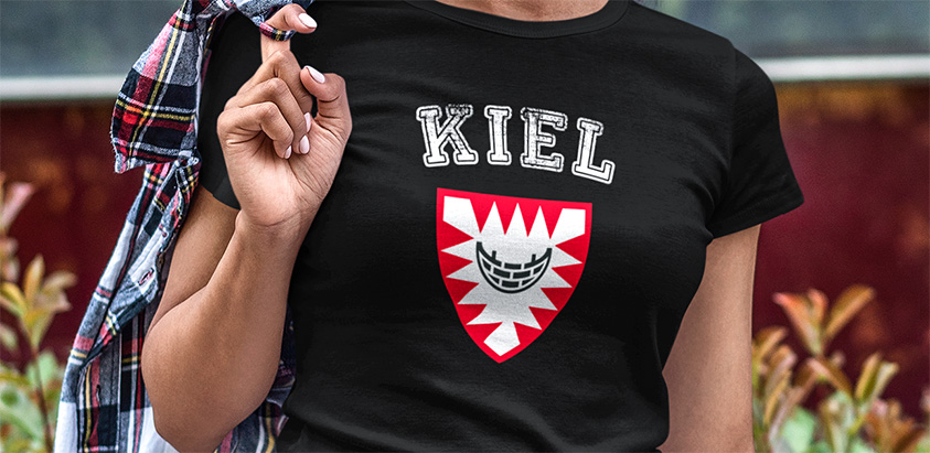 amazon kaufen Stadt Kiel Fahne flagge und Wappen t shirt 