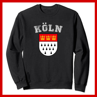 amazon kaufen Stadt Koeln Cologne Fahne flagge und Wappen sweatshirt pullover