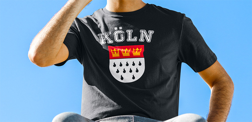online kaufen Stadt Koeln Cologne Fahne flagge und Wappen t shirt 