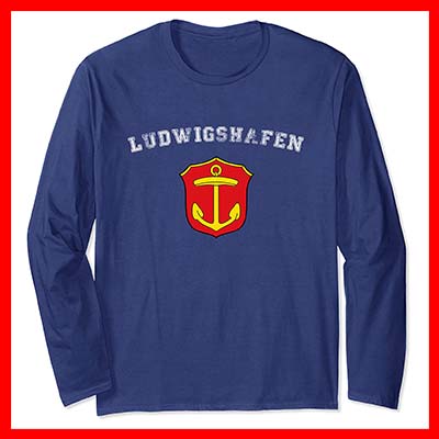 amazon kaufen Stadt Ludwigshafen am rhein Fahne flagge und Wappen Langarmshirt