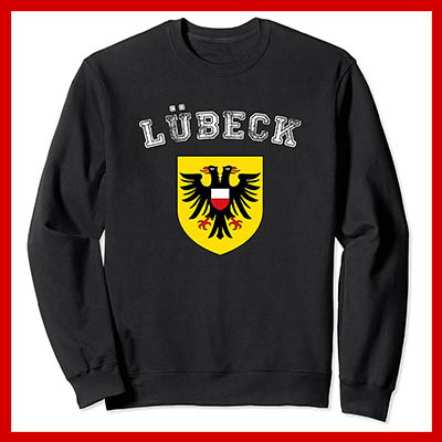 amazon kaufen Stadt Luebeck Fahne flagge und Wappen sweatshirt pullover