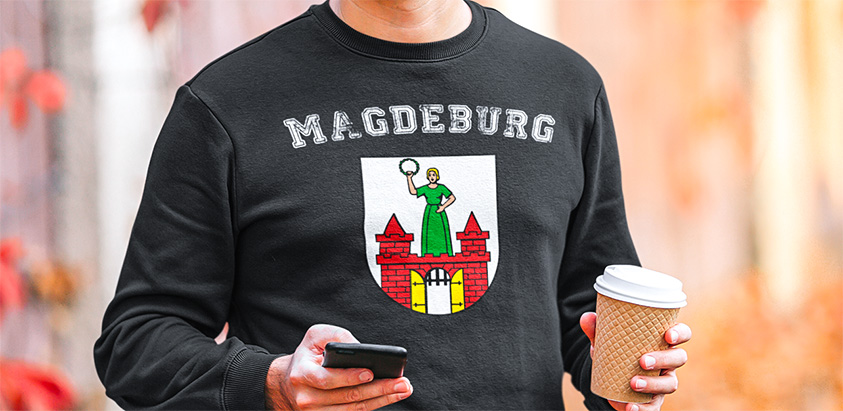 amazon kaufen Stadt Magdeburg Fahne flagge und Wappen sweatshirt pullover