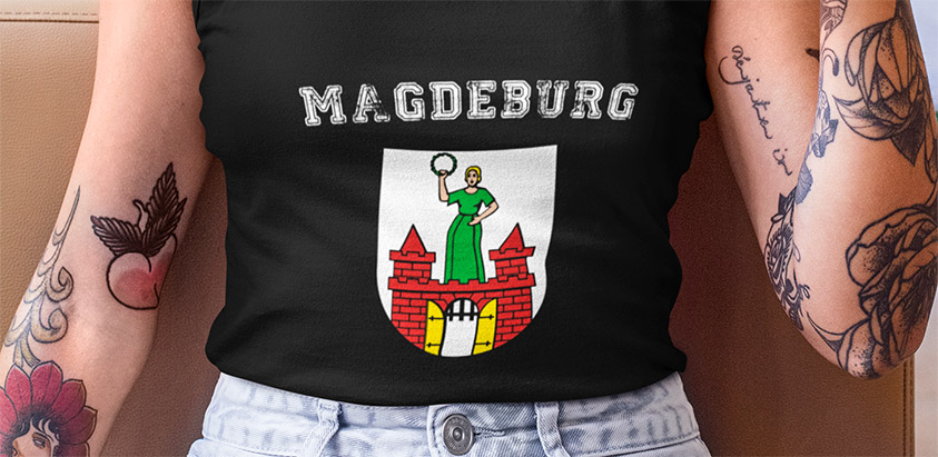 amazon bestellen Stadt Magdeburg Fahne flagge und Wappen tanktop pullunder