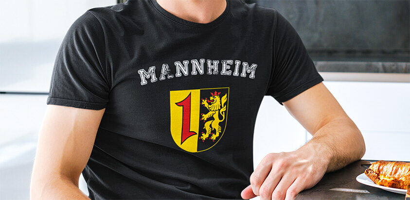 online bestellen Stadt Mannheim Fahne flagge und Wappen t shirt