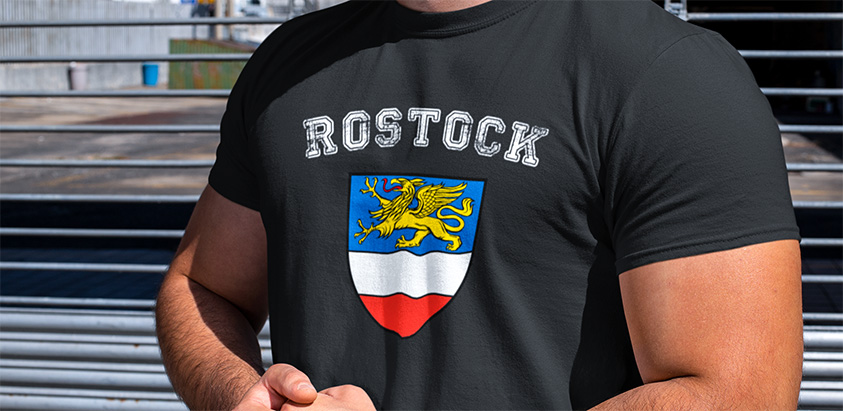 amazon bestellen Stadt Rostock Fahne flagge und Wappen t shirt