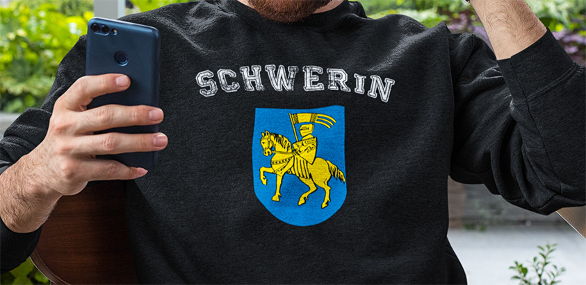 amazon bestellen Stadt Schwerin Fahne flagge und Wappen sweatshirt pullover