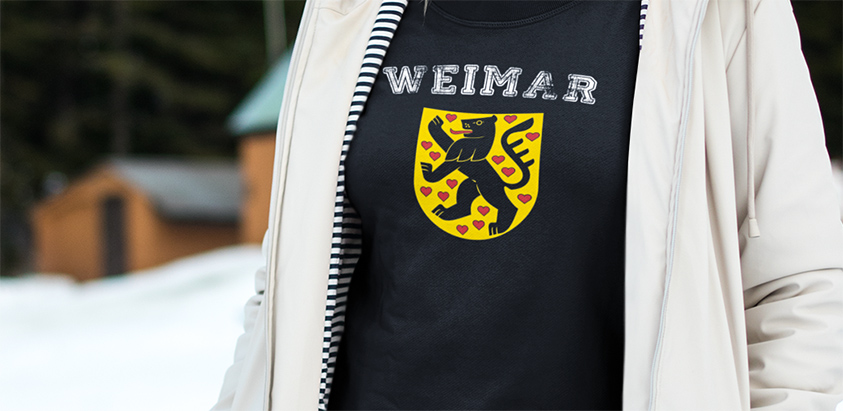 online bestellen Stadt Weimar Fahne flagge und Wappen sweatshirt pullover