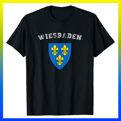 amazon bestellen Stadt Wiesbaden Fahne flagge und Wappen t shirt