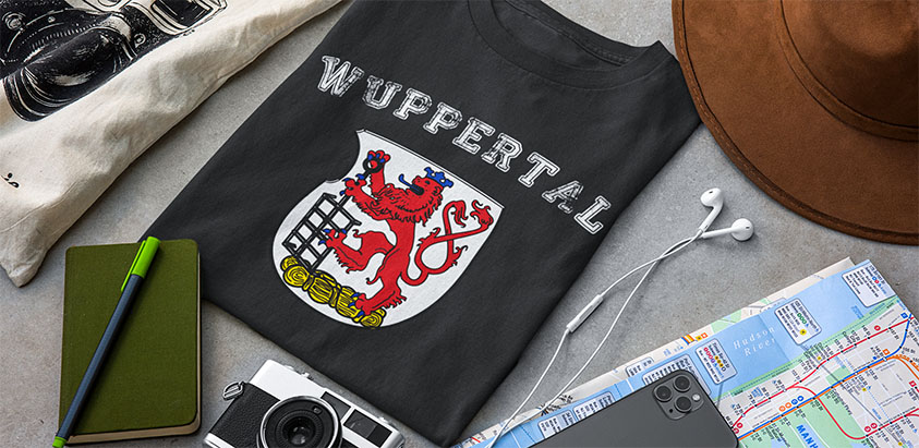 amazon kaufen Stadt Wuppertal Fahne flagge und Wappen t shirt