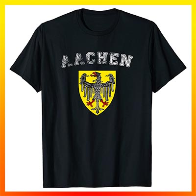 online bedrucken Stadt aachen Fahne flagge und Wappen t shirt