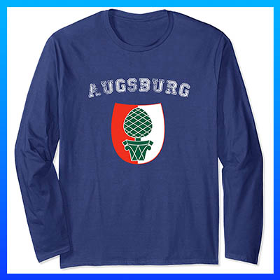 amazon kaufen Stadt augsburg Fahne flagge und Wappen Langarmshirt