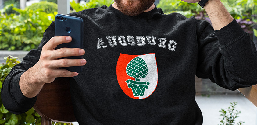 amazon bestellen Stadt augsburg Fahne flagge und Wappen sweatshirt pullover