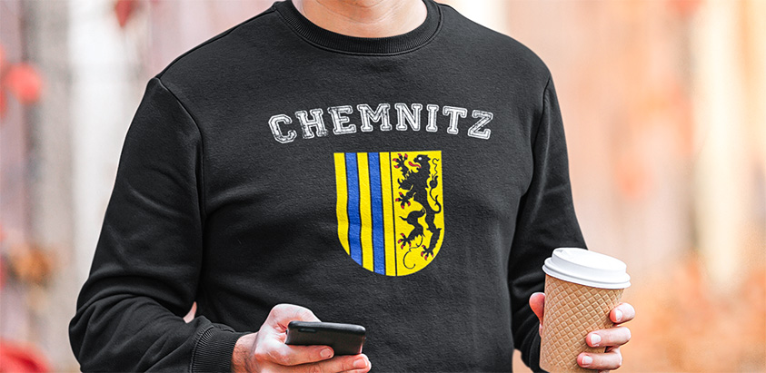 online bestellen Stadt chemnitz Fahne flagge und Wappen sweatshirt pullover 
