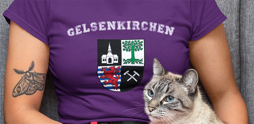 amazon bestellen Stadt gelsenkirchen Fahne flagge und Wappen t shirt