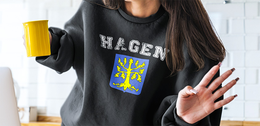 online bestellen Stadt hagen Fahne flagge und Wappen sweatshirt pullover