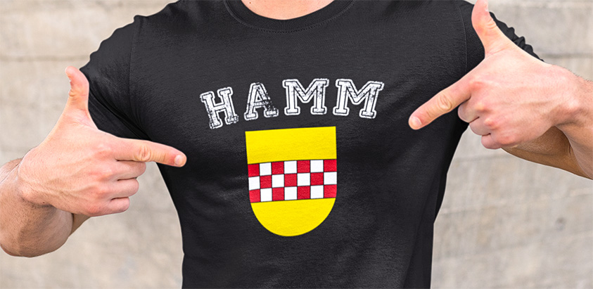 online bestellen Stadt hamm Fahne flagge und Wappen t shirt 