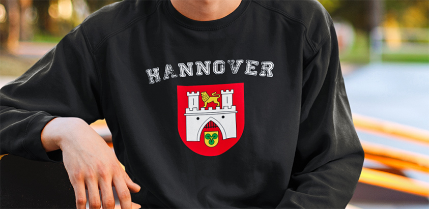online bestellen Stadt hannover Fahne flagge und Wappen sweatshirt pullover