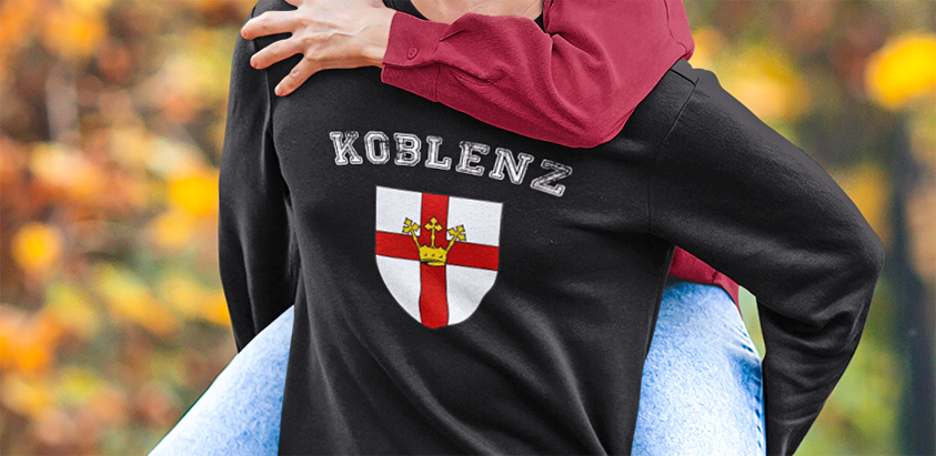 online bestellen Stadt koblenz Fahne flagge und Wappen sweatshirt pullover