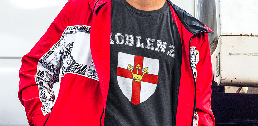 online kaufen Stadt koblenz Fahne flagge und Wappen t shirt