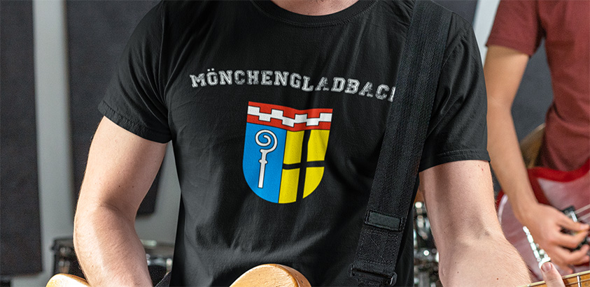 online kaufen Stadt moenchengladbachg Fahne flagge und Wappen t shirt