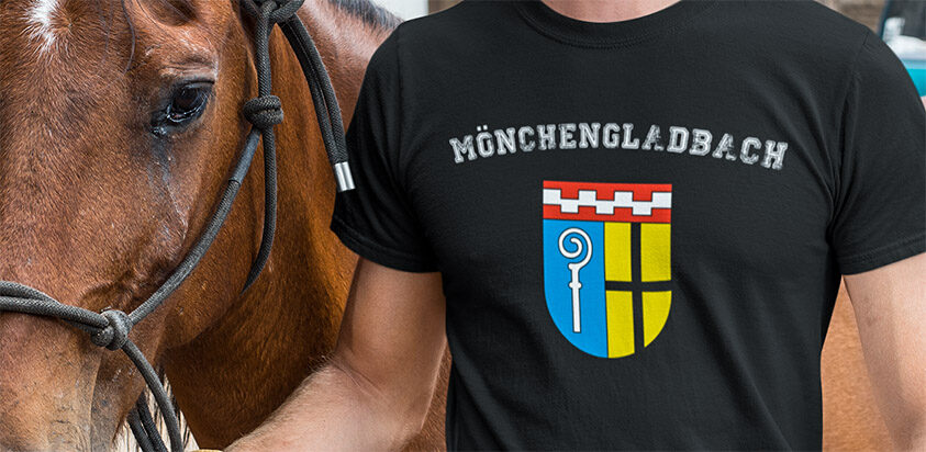 online kaufen Stadt moenchengladbachg Fahne flagge und Wappen t shirt