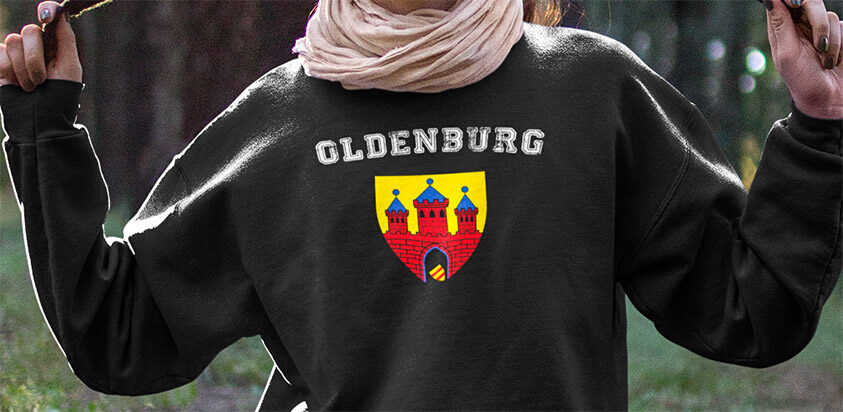 amazon bestellen Stadt oldenburg Fahne flagge und Wappen sweatshirt pullover