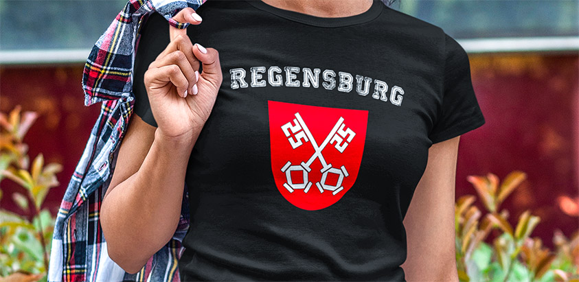 online bestellen Stadt regensburg Fahne flagge und Wappen t shirt