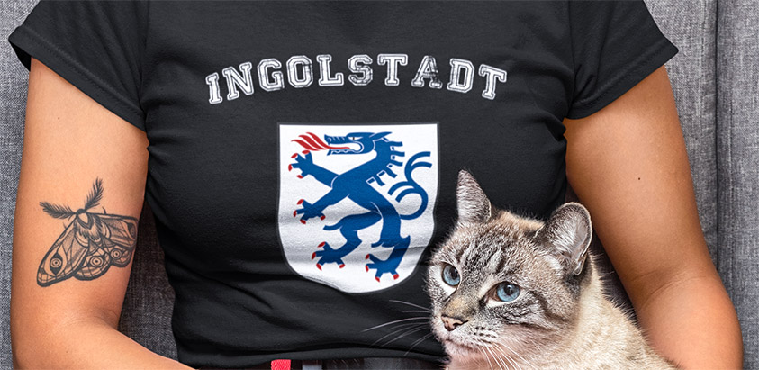online bestllen stadt ingolstadt Deutsche Fahne flagge und Wappen t shirt